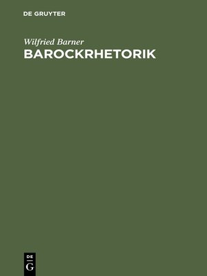 cover image of Barockrhetorik